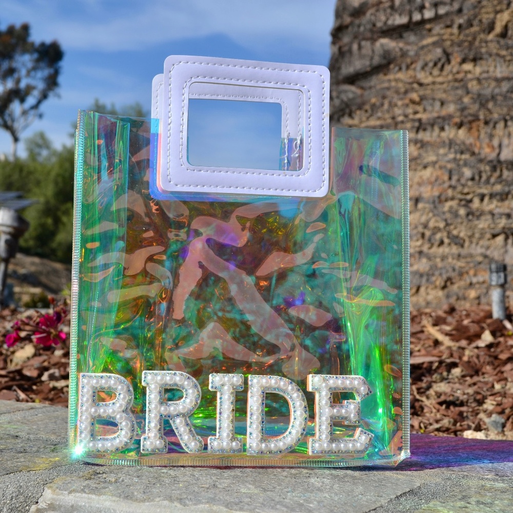 Mini Holographic Bride Tote Bag
